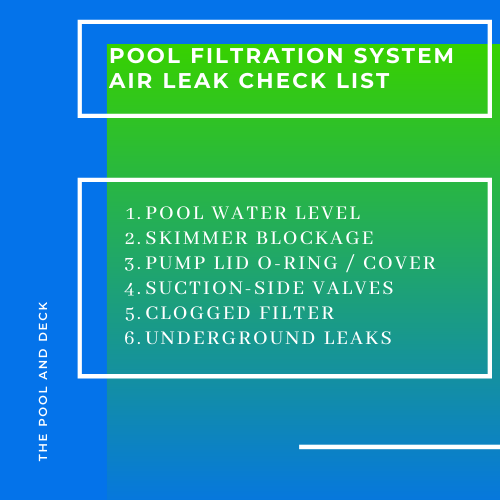 Pool Sand Filter Gurgling - Check List