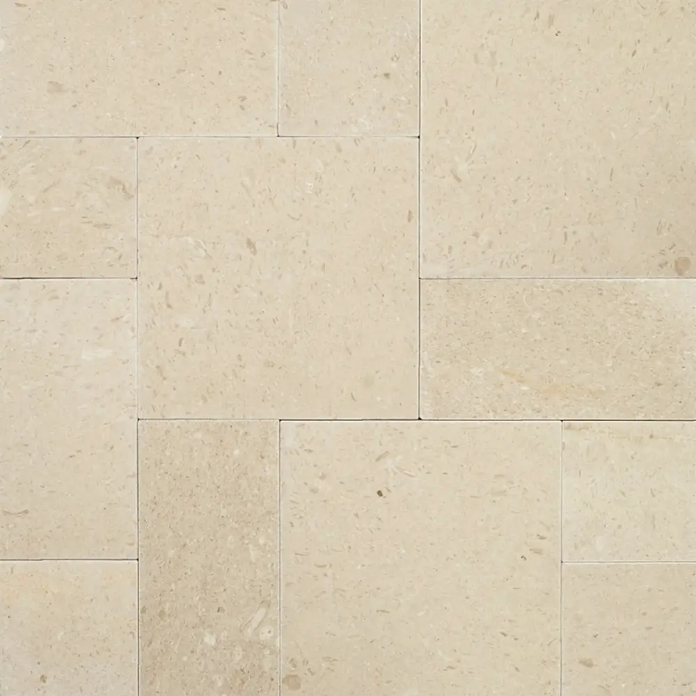Pearl 160 Sft Tumbled French Pattern Limestone Pavers