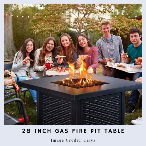 28 INCH GAS FIRE PIT TABLE