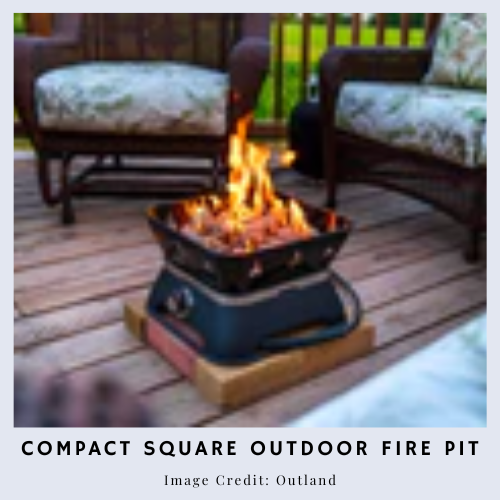 Compact Square Outdoor Fire Pit