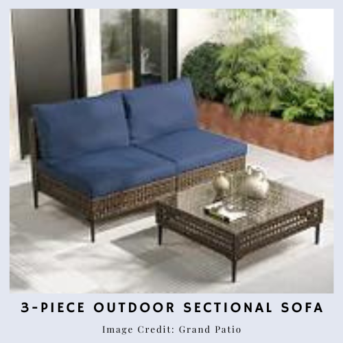 3-Piece Outdoor Sectional Sofa