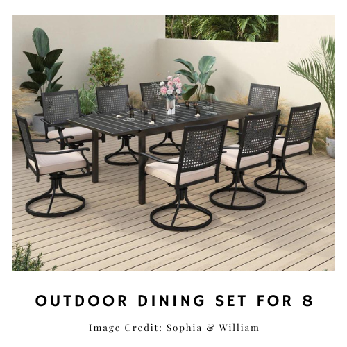 Outdoor Dining Set for 8