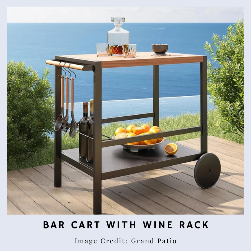 Bar Cart with Wine Rack