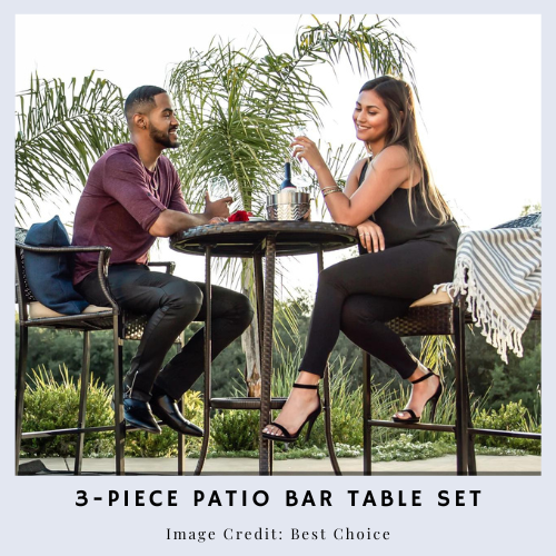 3-Piece Patio Bar Table Set