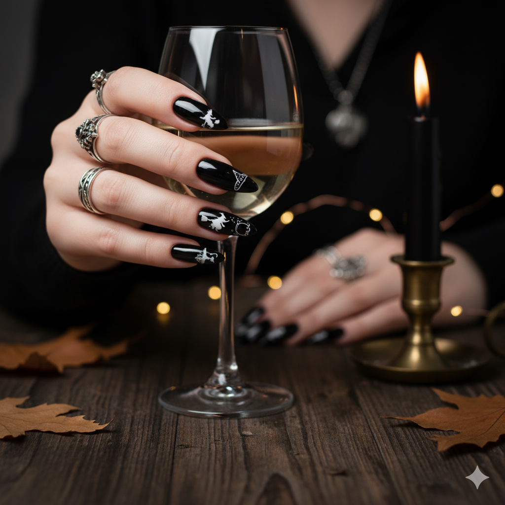 Long Spooky Halloween Nail Designs