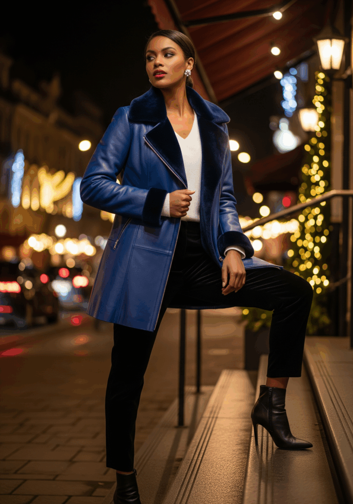 Royal Blue Leather & Velvet Fusion