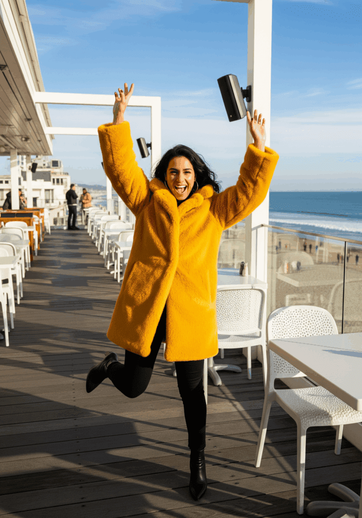 Marigold Yellow Faux Fur Jacket