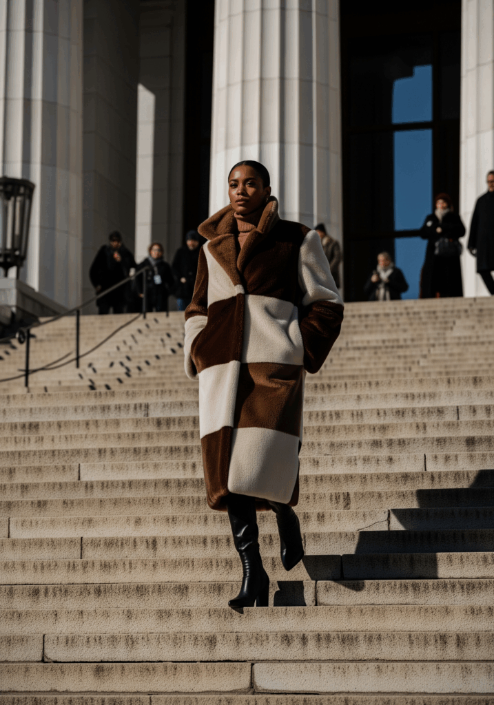 The Textured Two-Tone Contrast