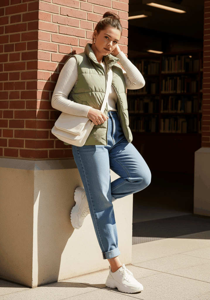 Puffer Vest Powers Plus-Size Winter Outfits with Gen Z Vibes