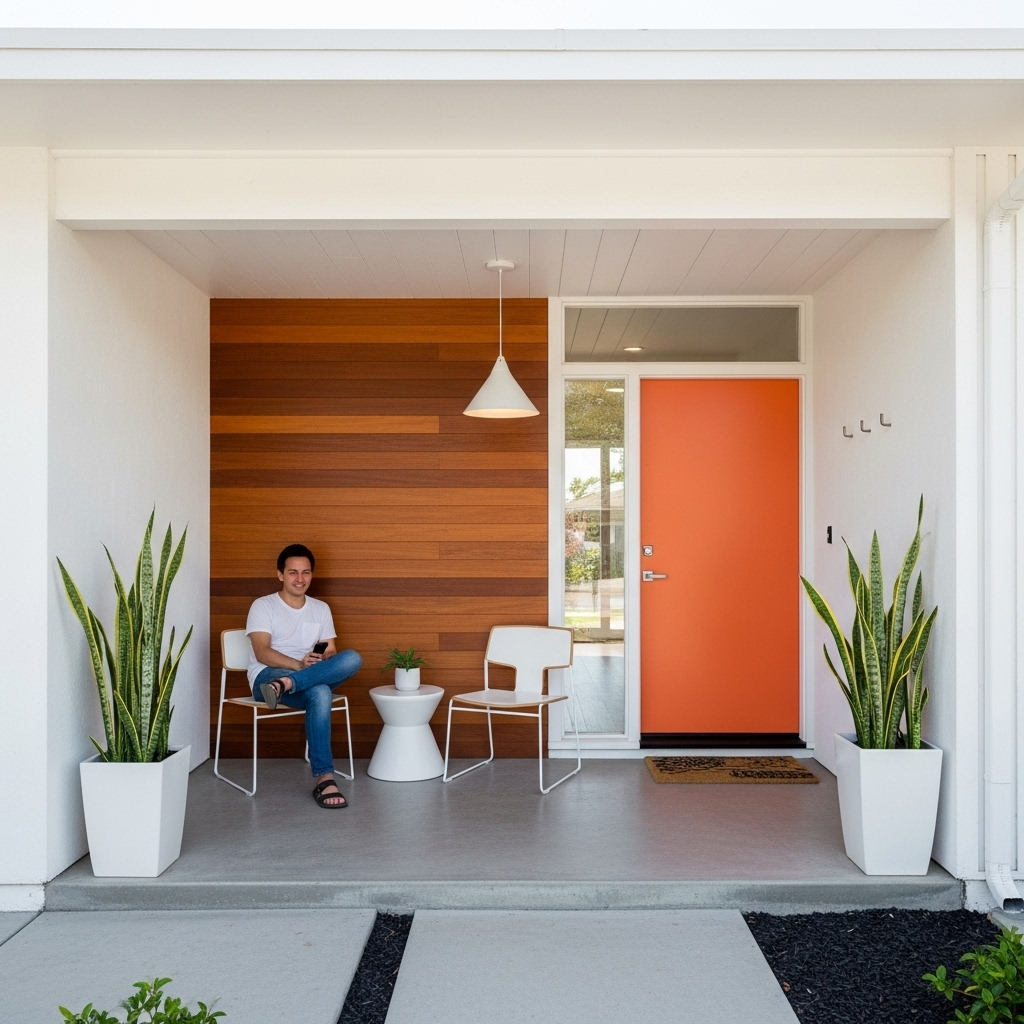 Sleek Mid-Century Modern Entryway