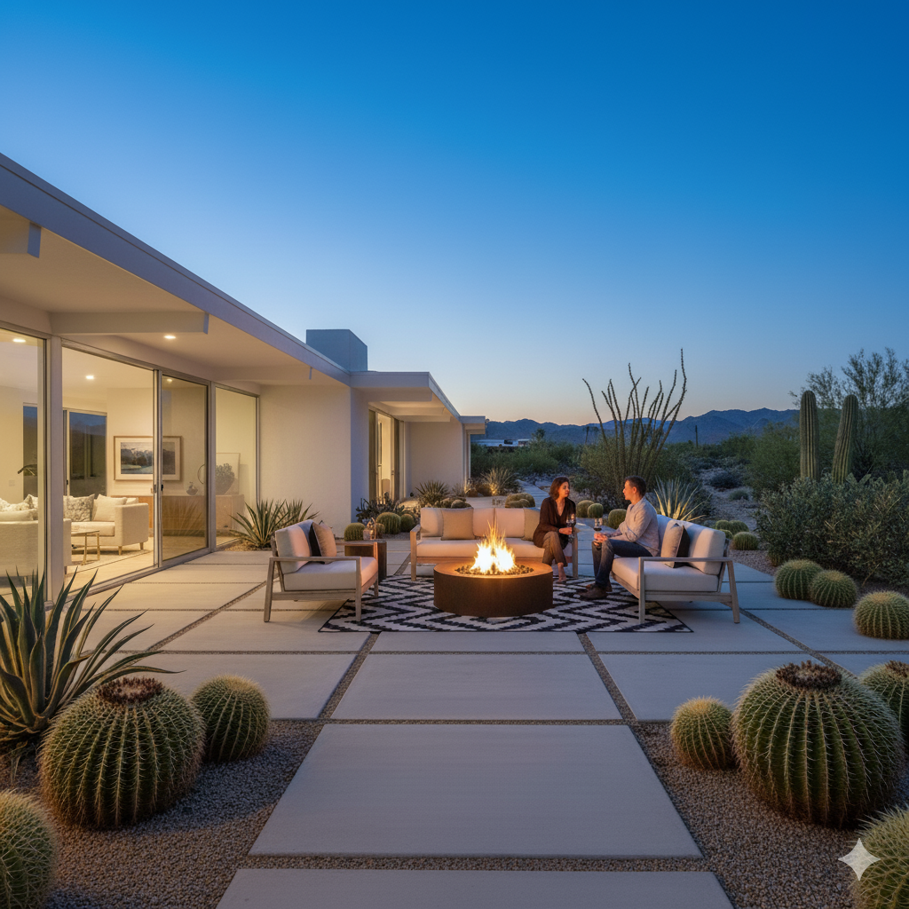 Backyard Landscaping for a Modern Desert Home