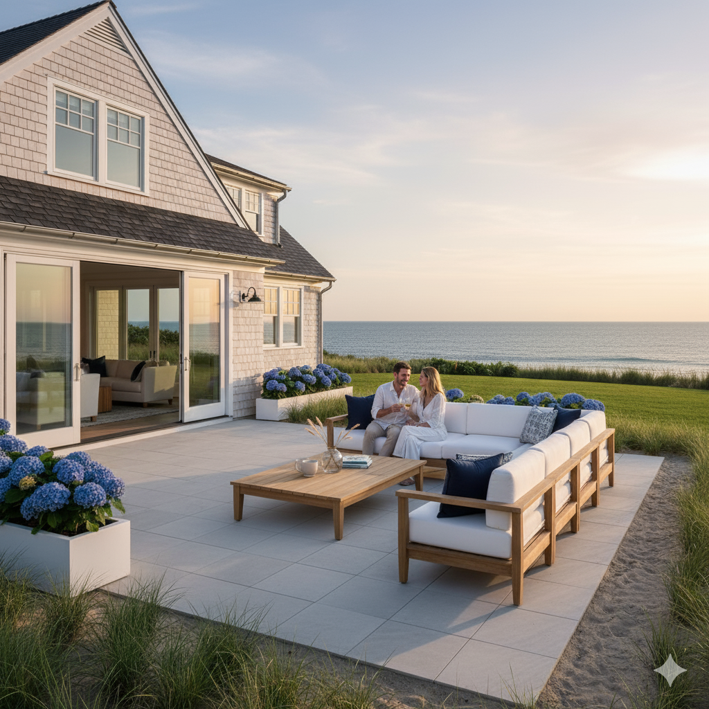 Backyard Landscaping for a Chic Coastal Home