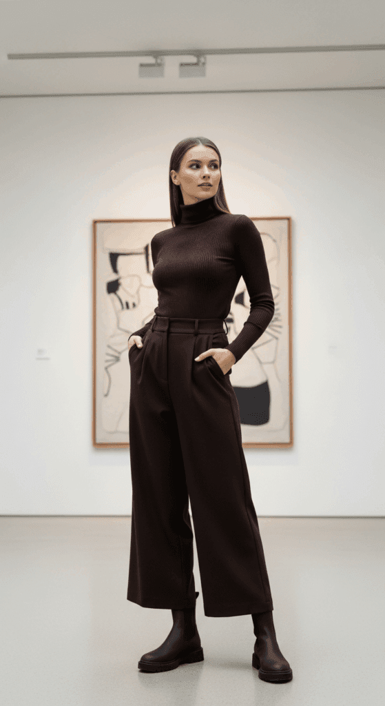 Stylish Winter Boots Outfits: Chocolate, Monochrome, Sleek