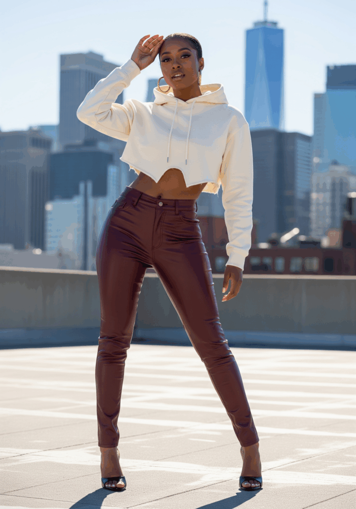 Cropped Hoodie Outfit with a Modern Edge