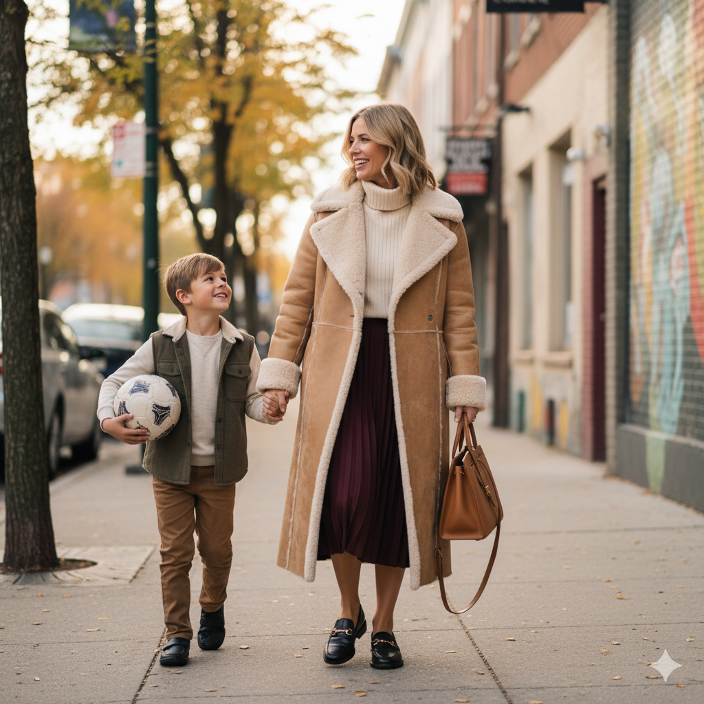 Buttery Soft Shearling Coat