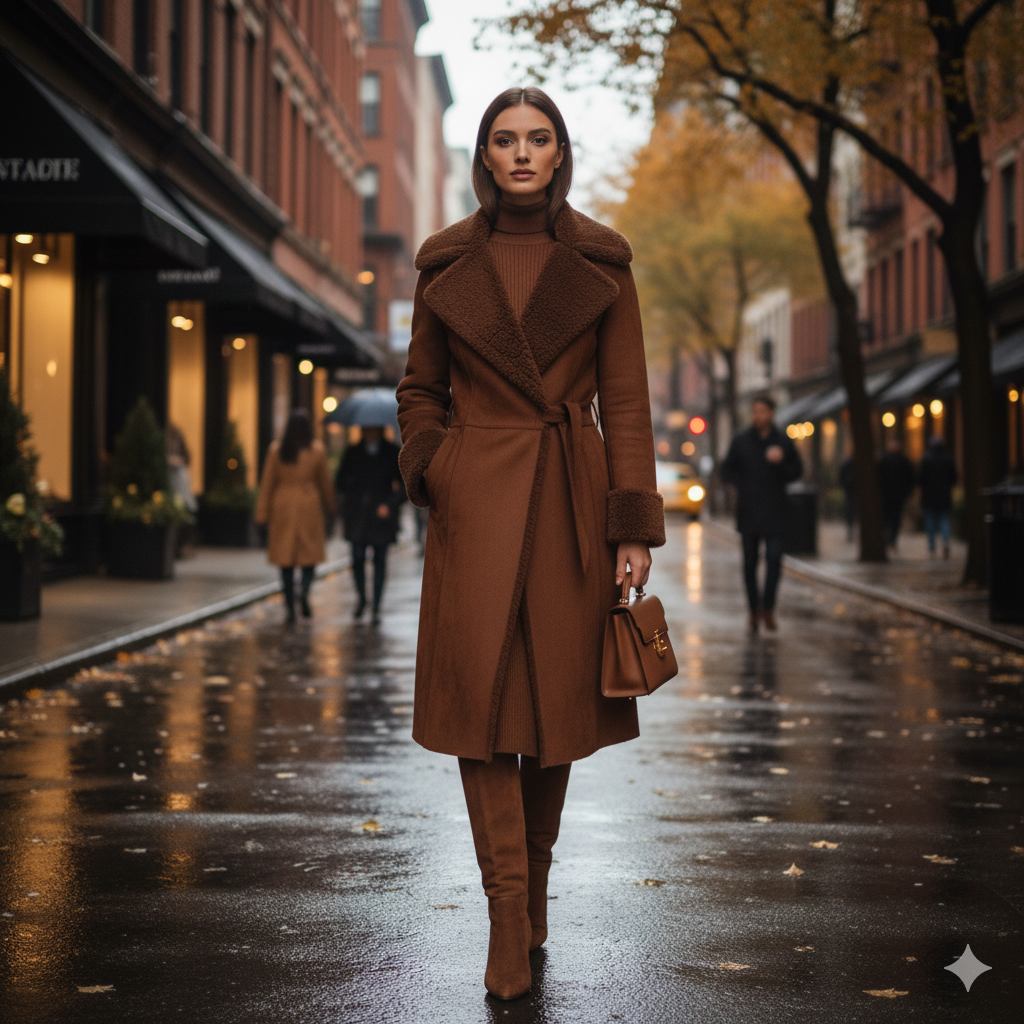 The Monochrome Shearling Moment