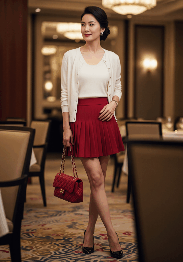 Ruby Red & Turtleneck Twinset