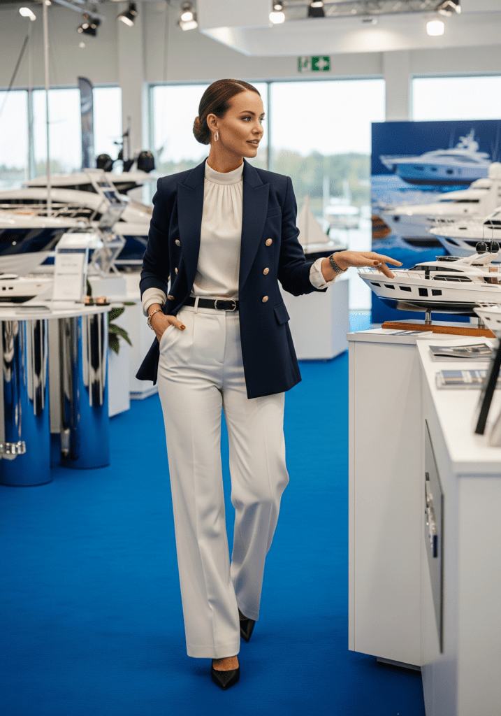 Elegant Navy and Cream Contrast