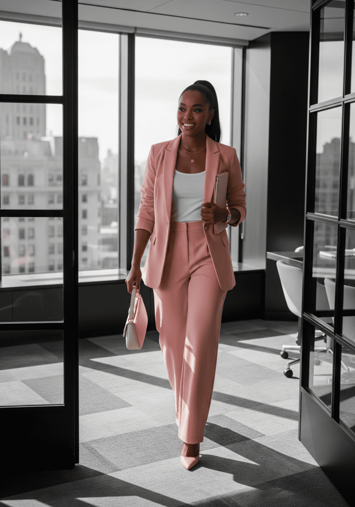 Feminine Power Dressing in Pink