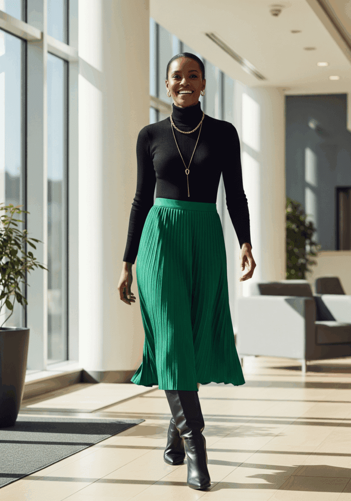 The Power of a Pleated Skirt Ensemble