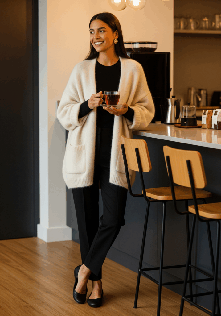 Mongolian Cashmere Cardigan Layering