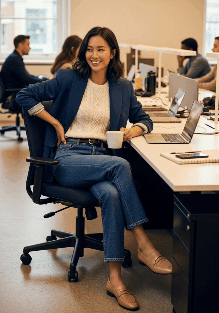 Casual Fridays - Jeans, Sweater and a Blazer
