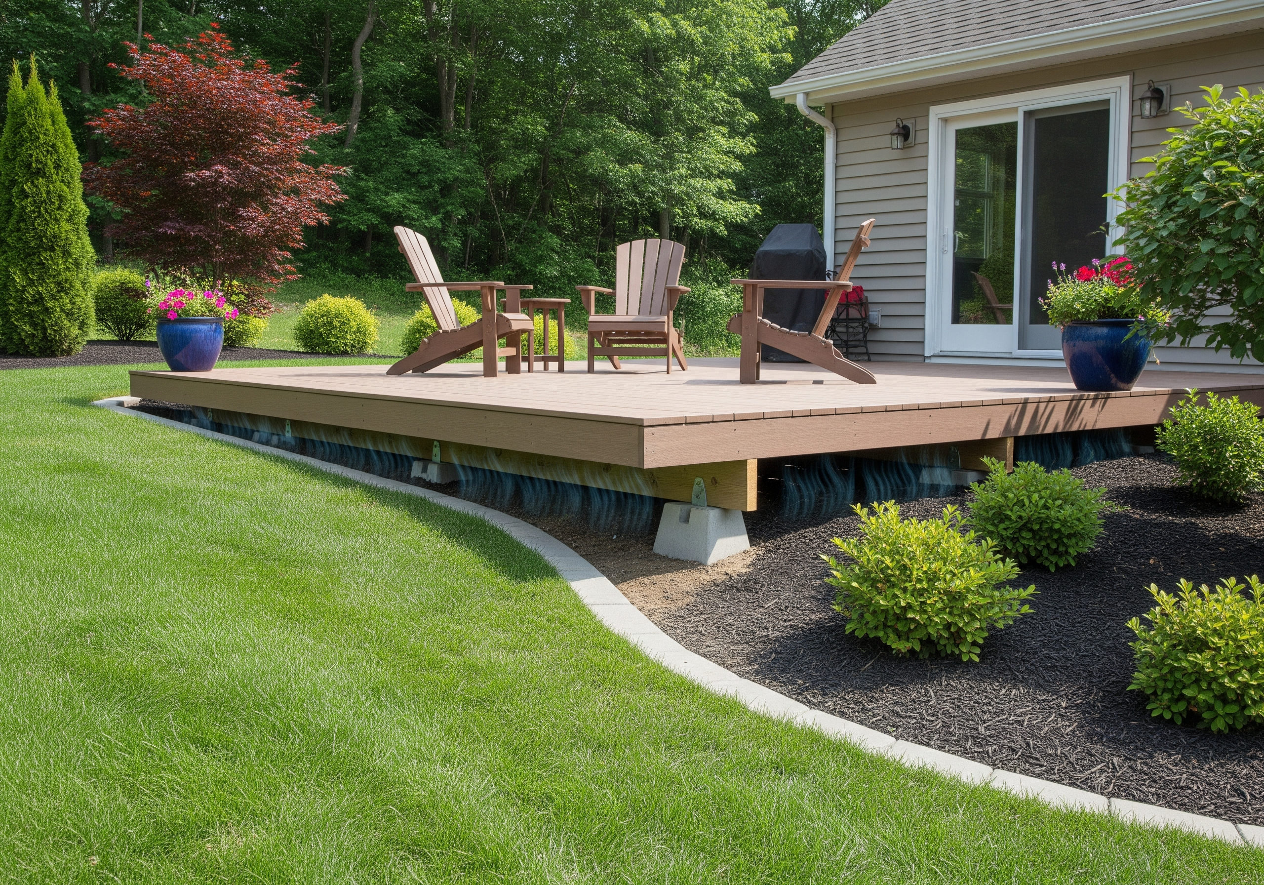 How to Build a Floating Deck on a Slope