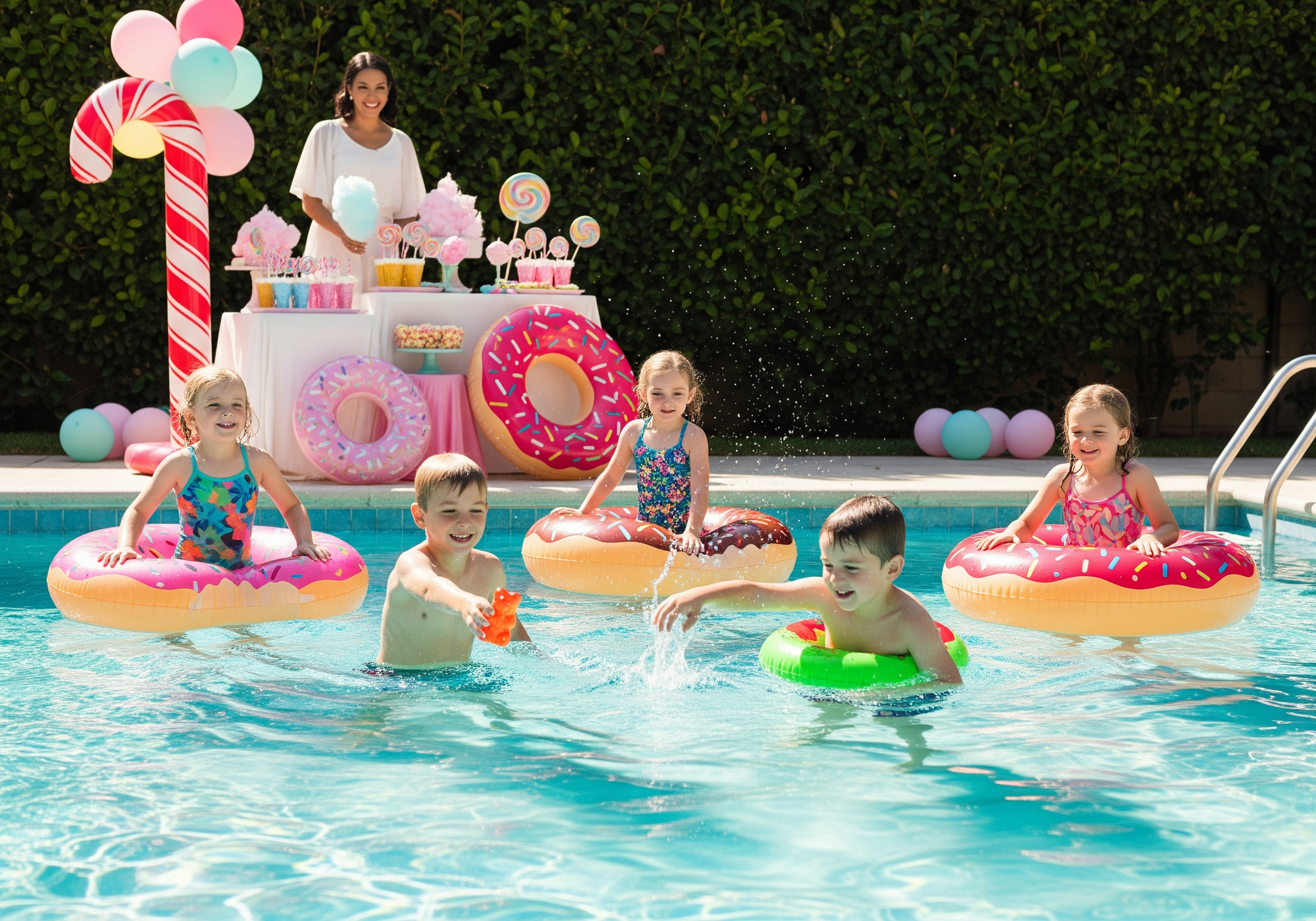 Candy Land Splash Pool Party for Sweet Fun!