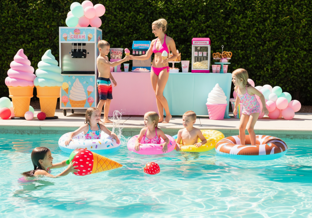 Ice Cream Palace Themed Pool Party for Hot Summer Fun!