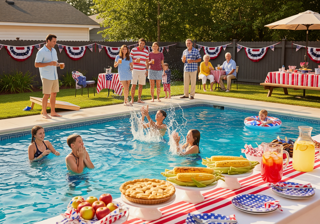 Classic Americana Themed Pool Party for Ultimate Festivity!