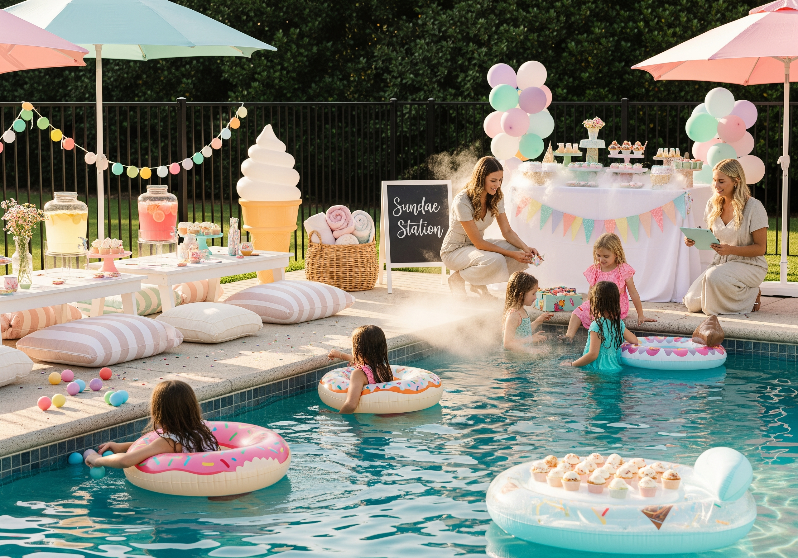 Ice Cream Palace Themed Pool Party That Kids Will Love!