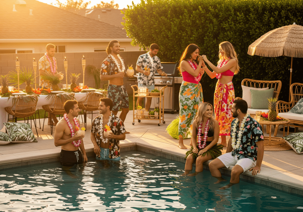 Hawaiian Aloha Themed Pool Party for Relaxed Island Vibes