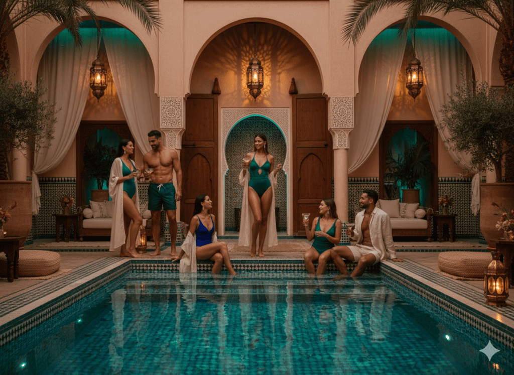 Moroccan Oasis Themed Pool Party