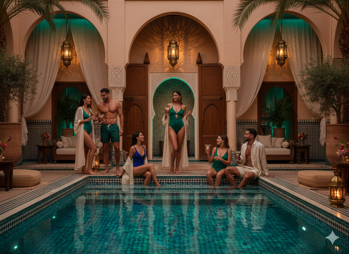 Moroccan Oasis Themed Pool Party