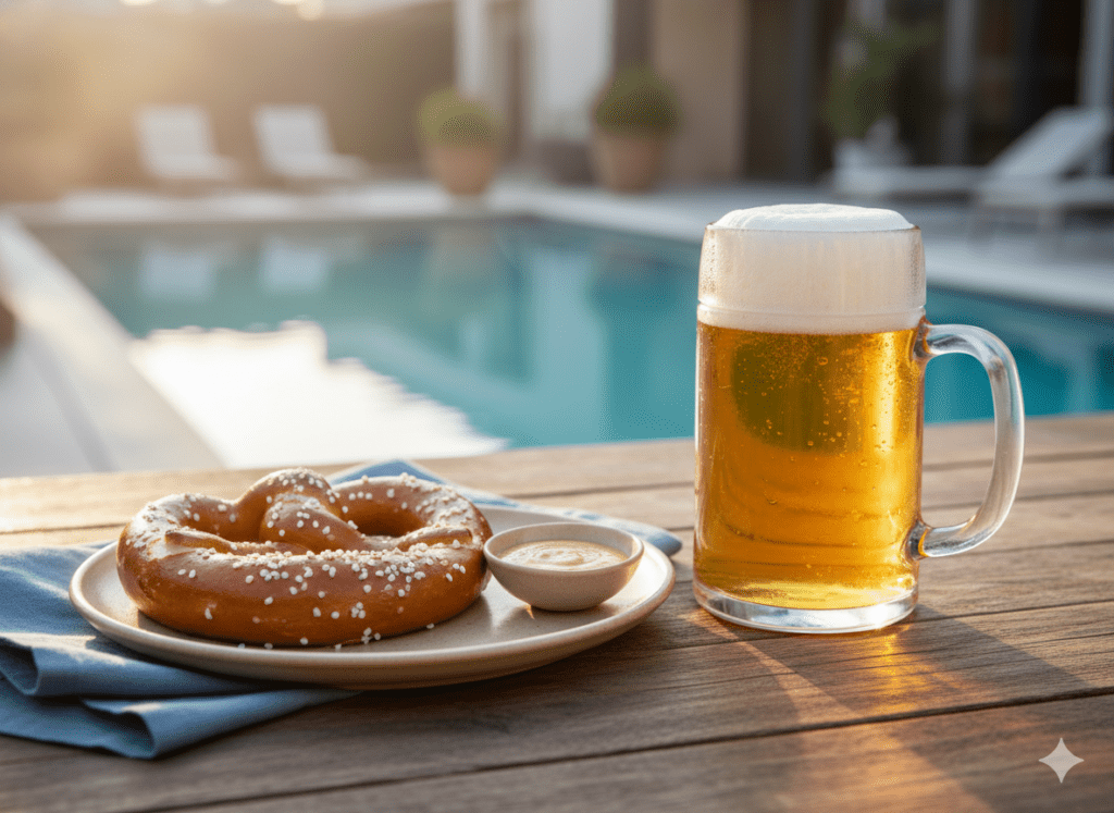 Signature Pool Party Food - Oktoberfest Biergarten