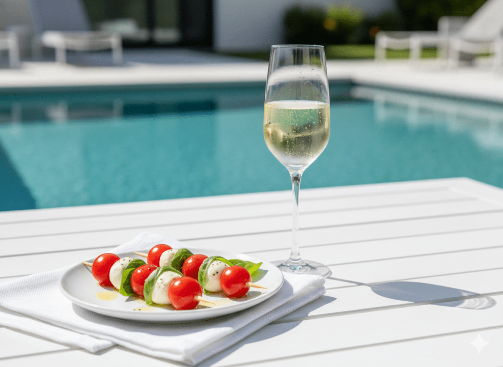 Signature Pool Party Food - Pickleball & Proseco