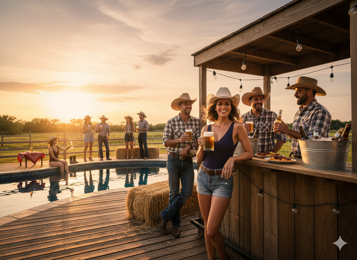 Texas Rodeo Splash Pool Party for Bold, Rugged Fun!